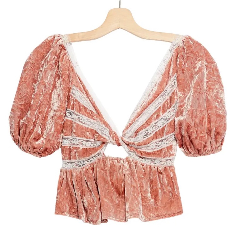 Free People Yours Truly Velvet Top